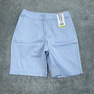 Matty M Womens Light Blue Stretch Bermuda Shorts Small New - a1667